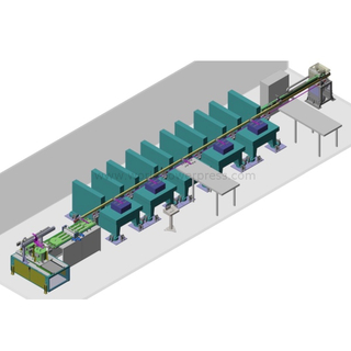 Muti-station stamping tekan bilah transfer servo
